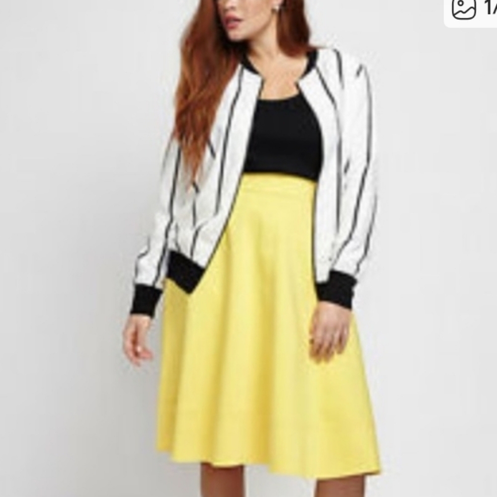 Lane Bryant Yellow A-Line Skirt - Picture 4 of 4